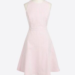 J. Crew Pink and White Seersucker Dress Like New!